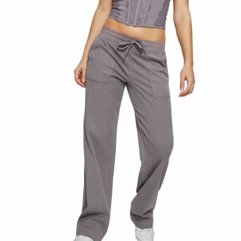 GARAGE Callie Rib Pull-On Pant - Size Small - Smoked Out